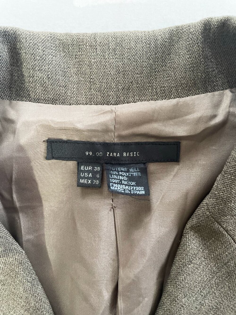 Vintage Zara Basic 2 Piece Blazer & Trousers Pant Suit Set Size 6 - Picture 2 of 16